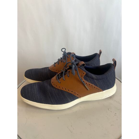 Cole Haan Navy and Brown Oxfords - Picture 1 of 13